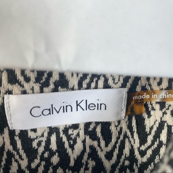 calvin klein black + ivory knit dress - Picture 8 of 8